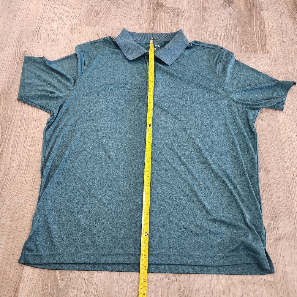 Lot Of 2 George Short Sleeve‎ Polo Golf Shirts Mens Size XL Blue Green Solid - Picture 6 of 12